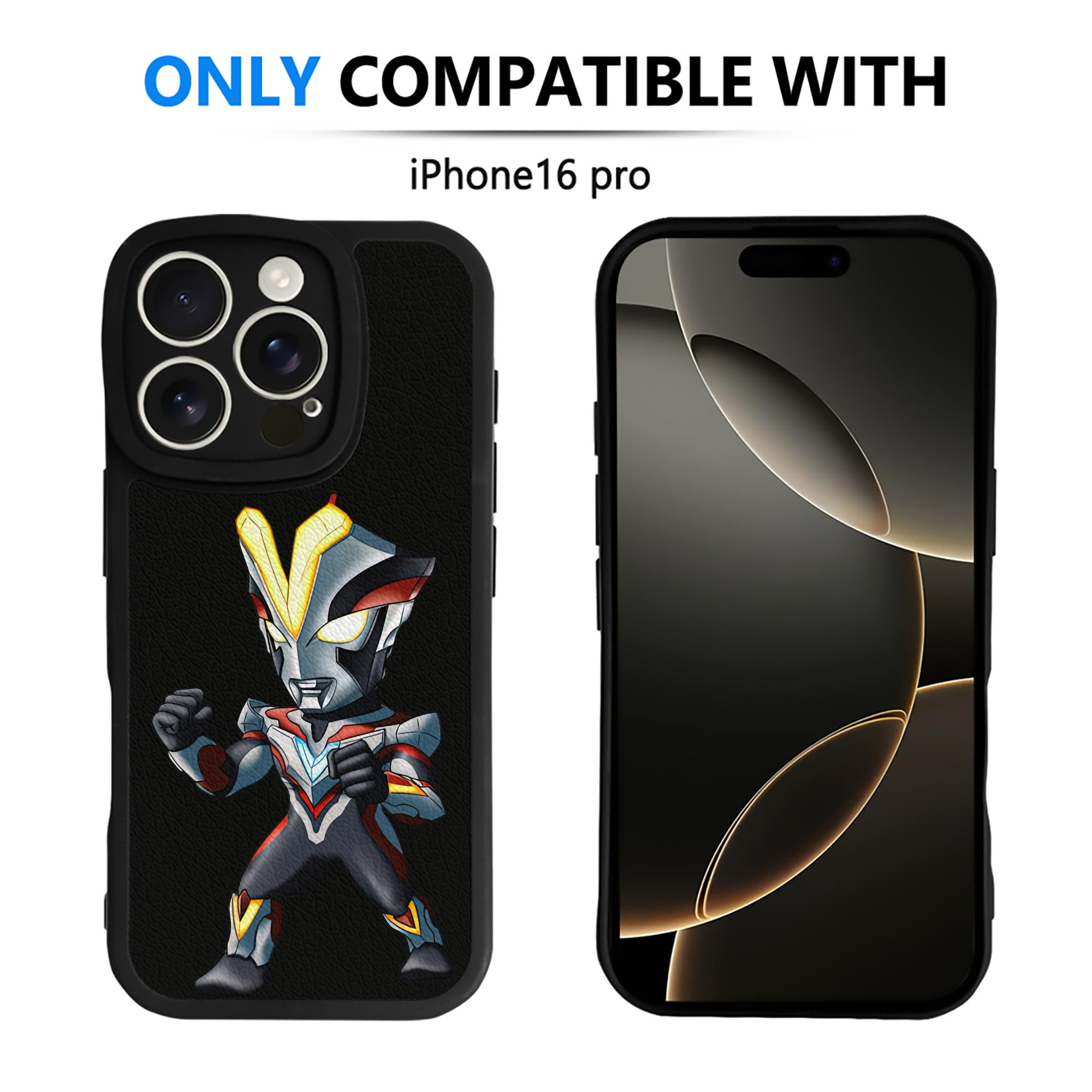 （画像用） ウルトラマン Ultraman 【iPhone 16シリーズ対応】シリコンスマホケース（レザー調） 材質：シリコン